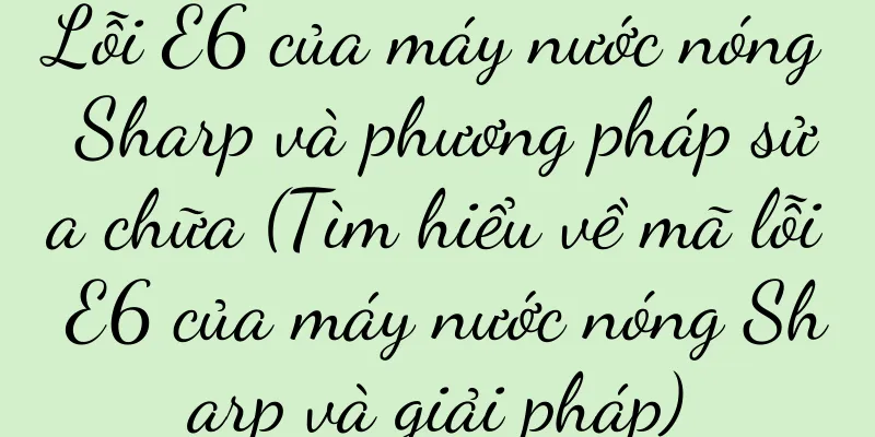 Lỗi E6 của máy nước nóng Sharp và phương pháp sửa chữa (Tìm hiểu về mã lỗi E6 của máy nước nóng Sharp và giải pháp)