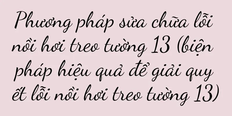 Phương pháp sửa chữa lỗi nồi hơi treo tường 13 (biện pháp hiệu quả để giải quyết lỗi nồi hơi treo tường 13)