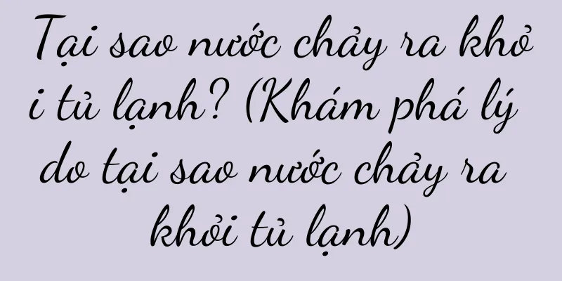 Tại sao nước chảy ra khỏi tủ lạnh? (Khám phá lý do tại sao nước chảy ra khỏi tủ lạnh)