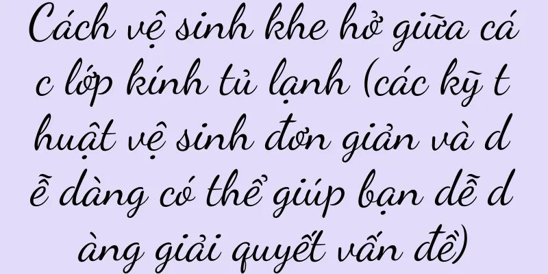 Cách vệ sinh khe hở giữa các lớp kính tủ lạnh (các kỹ thuật vệ sinh đơn giản và dễ dàng có thể giúp bạn dễ dàng giải quyết vấn đề)