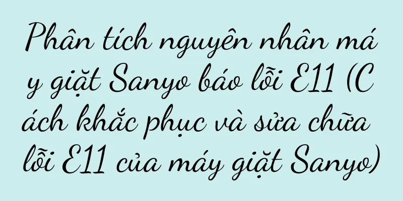 Phân tích nguyên nhân máy giặt Sanyo báo lỗi E11 (Cách khắc phục và sửa chữa lỗi E11 của máy giặt Sanyo)