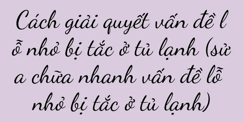 Cách giải quyết vấn đề lỗ nhỏ bị tắc ở tủ lạnh (sửa chữa nhanh vấn đề lỗ nhỏ bị tắc ở tủ lạnh)