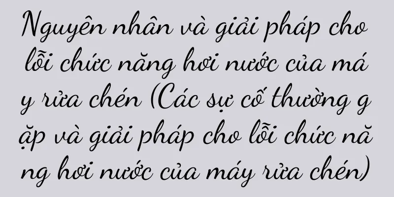 Nguyên nhân và giải pháp cho lỗi chức năng hơi nước của máy rửa chén (Các sự cố thường gặp và giải pháp cho lỗi chức năng hơi nước của máy rửa chén)