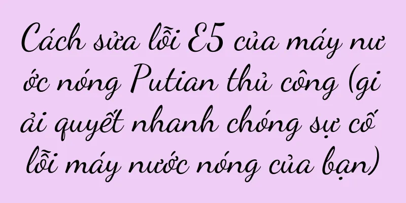 Cách sửa lỗi E5 của máy nước nóng Putian thủ công (giải quyết nhanh chóng sự cố lỗi máy nước nóng của bạn)