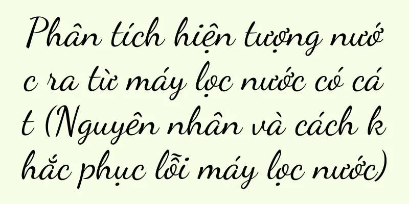 Phân tích hiện tượng nước ra từ máy lọc nước có cát (Nguyên nhân và cách khắc phục lỗi máy lọc nước)
