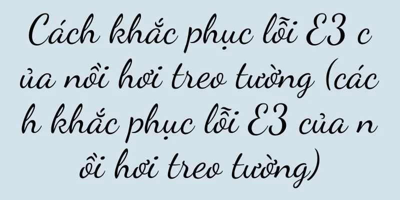 Cách khắc phục lỗi E3 của nồi hơi treo tường (cách khắc phục lỗi E3 của nồi hơi treo tường)