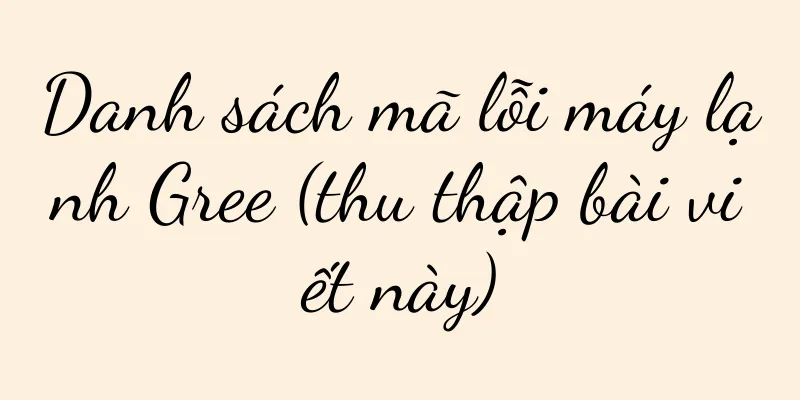 Danh sách mã lỗi máy lạnh Gree (thu thập bài viết này)
