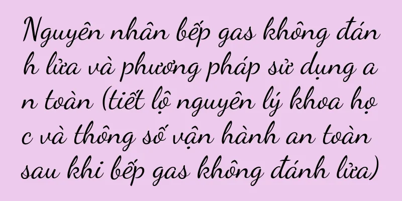 Nguyên nhân bếp gas không đánh lửa và phương pháp sử dụng an toàn (tiết lộ nguyên lý khoa học và thông số vận hành an toàn sau khi bếp gas không đánh lửa)