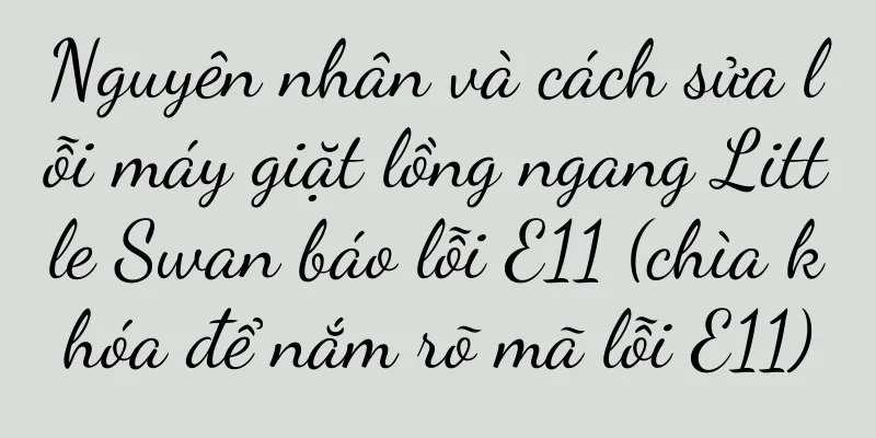 Nguyên nhân và cách sửa lỗi máy giặt lồng ngang Little Swan báo lỗi E11 (chìa khóa để nắm rõ mã lỗi E11)