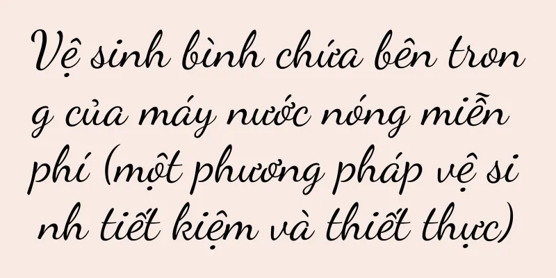 Vệ sinh bình chứa bên trong của máy nước nóng miễn phí (một phương pháp vệ sinh tiết kiệm và thiết thực)