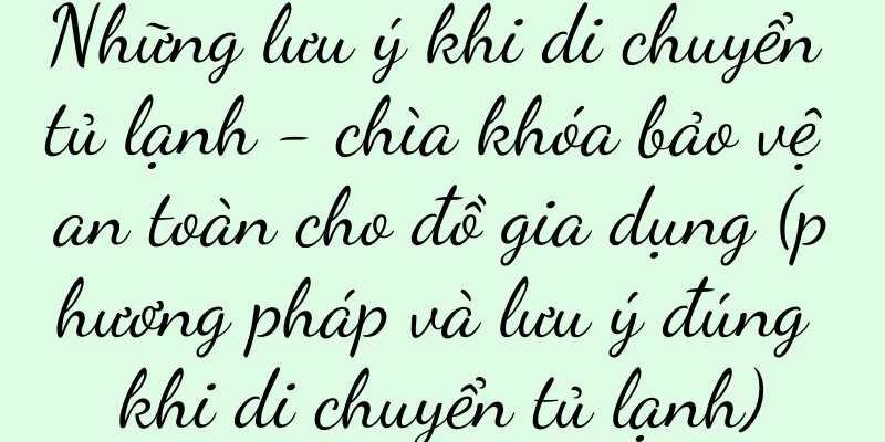 Những lưu ý khi di chuyển tủ lạnh - chìa khóa bảo vệ an toàn cho đồ gia dụng (phương pháp và lưu ý đúng khi di chuyển tủ lạnh)