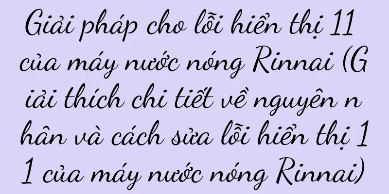 Giải pháp cho lỗi hiển thị 11 của máy nước nóng Rinnai (Giải thích chi tiết về nguyên nhân và cách sửa lỗi hiển thị 11 của máy nước nóng Rinnai)