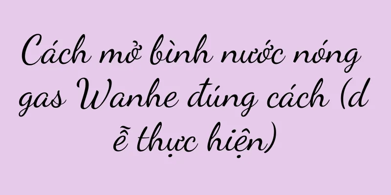 Cách mở bình nước nóng gas Wanhe đúng cách (dễ thực hiện)