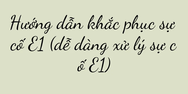 Hướng dẫn khắc phục sự cố E1 (dễ dàng xử lý sự cố E1)