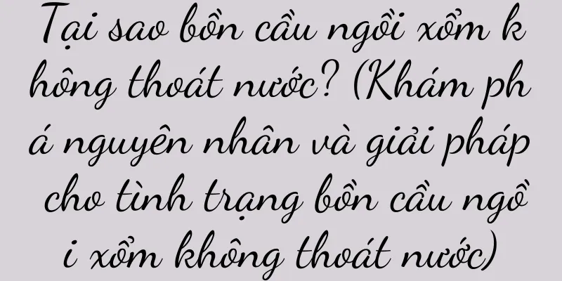Tại sao bồn cầu ngồi xổm không thoát nước? (Khám phá nguyên nhân và giải pháp cho tình trạng bồn cầu ngồi xổm không thoát nước)