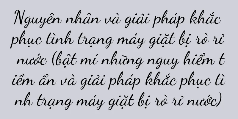 Nguyên nhân và giải pháp khắc phục tình trạng máy giặt bị rò rỉ nước (bật mí những nguy hiểm tiềm ẩn và giải pháp khắc phục tình trạng máy giặt bị rò rỉ nước)