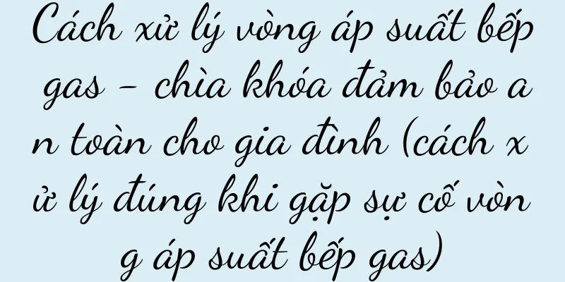 Cách xử lý vòng áp suất bếp gas - chìa khóa đảm bảo an toàn cho gia đình (cách xử lý đúng khi gặp sự cố vòng áp suất bếp gas)