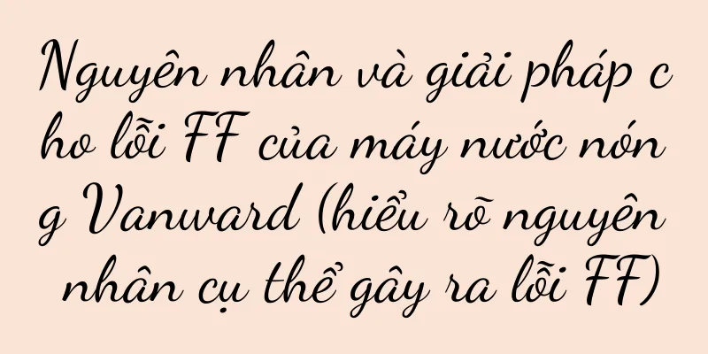 Nguyên nhân và giải pháp cho lỗi FF của máy nước nóng Vanward (hiểu rõ nguyên nhân cụ thể gây ra lỗi FF)
