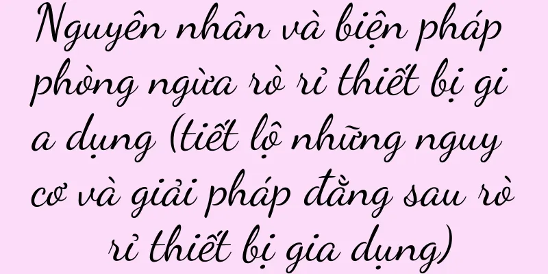 Nguyên nhân và biện pháp phòng ngừa rò rỉ thiết bị gia dụng (tiết lộ những nguy cơ và giải pháp đằng sau rò rỉ thiết bị gia dụng)