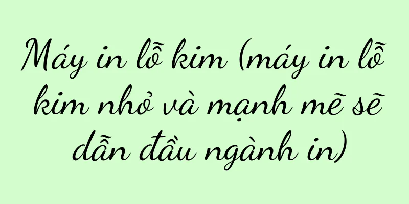 Máy in lỗ kim (máy in lỗ kim nhỏ và mạnh mẽ sẽ dẫn đầu ngành in)