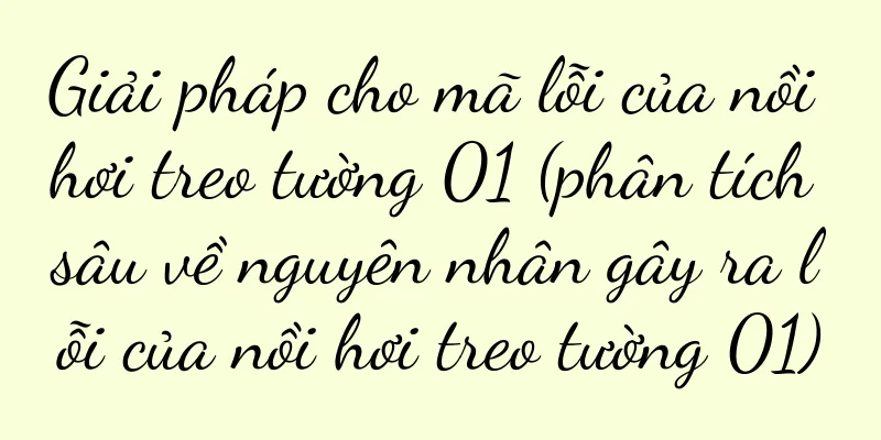 Giải pháp cho mã lỗi của nồi hơi treo tường 01 (phân tích sâu về nguyên nhân gây ra lỗi của nồi hơi treo tường 01)