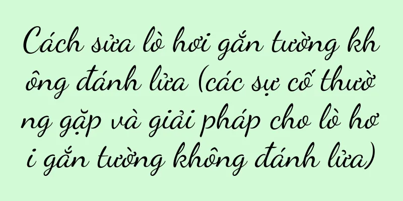 Cách sửa lò hơi gắn tường không đánh lửa (các sự cố thường gặp và giải pháp cho lò hơi gắn tường không đánh lửa)