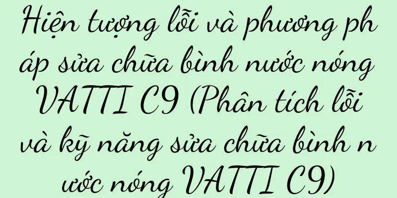 Hiện tượng lỗi và phương pháp sửa chữa bình nước nóng VATTI C9 (Phân tích lỗi và kỹ năng sửa chữa bình nước nóng VATTI C9)