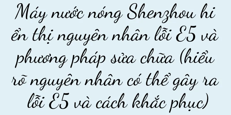 Máy nước nóng Shenzhou hiển thị nguyên nhân lỗi E5 và phương pháp sửa chữa (hiểu rõ nguyên nhân có thể gây ra lỗi E5 và cách khắc phục)