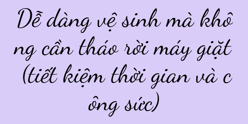 Dễ dàng vệ sinh mà không cần tháo rời máy giặt (tiết kiệm thời gian và công sức)