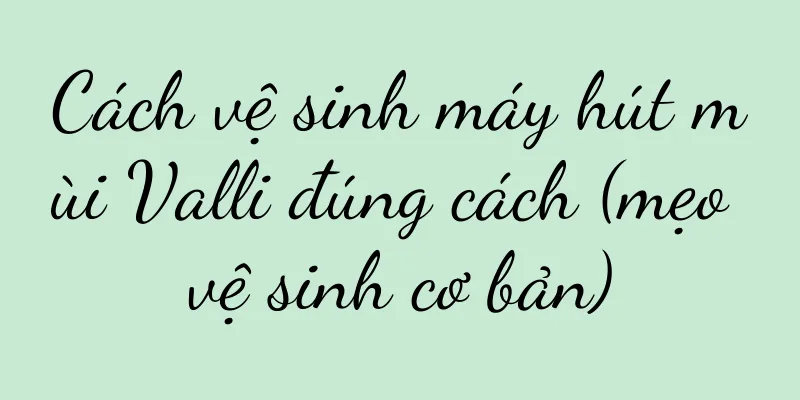 Cách vệ sinh máy hút mùi Valli đúng cách (mẹo vệ sinh cơ bản)