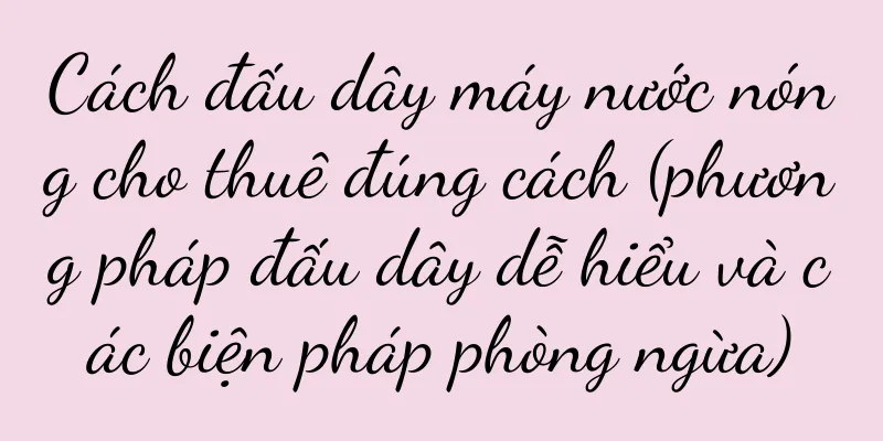 Cách đấu dây máy nước nóng cho thuê đúng cách (phương pháp đấu dây dễ hiểu và các biện pháp phòng ngừa)