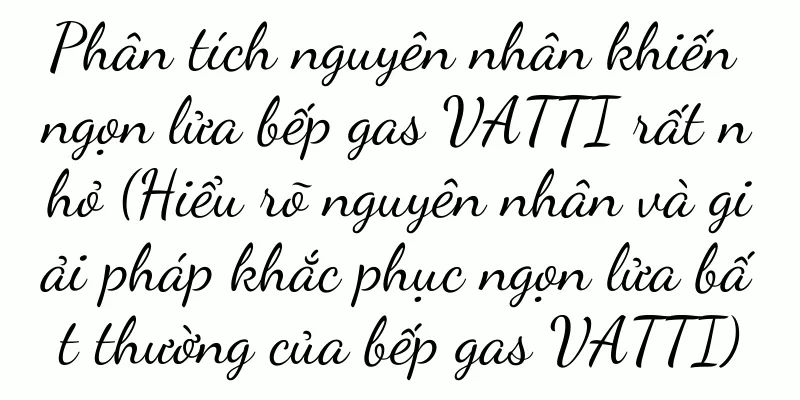 Phân tích nguyên nhân khiến ngọn lửa bếp gas VATTI rất nhỏ (Hiểu rõ nguyên nhân và giải pháp khắc phục ngọn lửa bất thường của bếp gas VATTI)