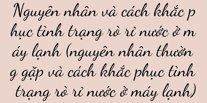 Nguyên nhân và cách khắc phục tình trạng rò rỉ nước ở máy lạnh (nguyên nhân thường gặp và cách khắc phục tình trạng rò rỉ nước ở máy lạnh)
