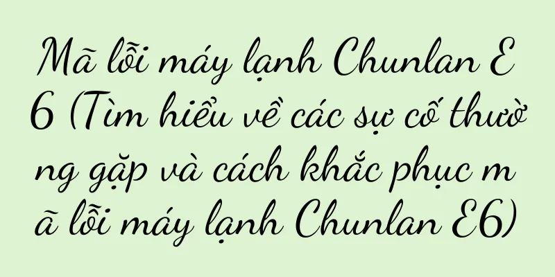 Mã lỗi máy lạnh Chunlan E6 (Tìm hiểu về các sự cố thường gặp và cách khắc phục mã lỗi máy lạnh Chunlan E6)