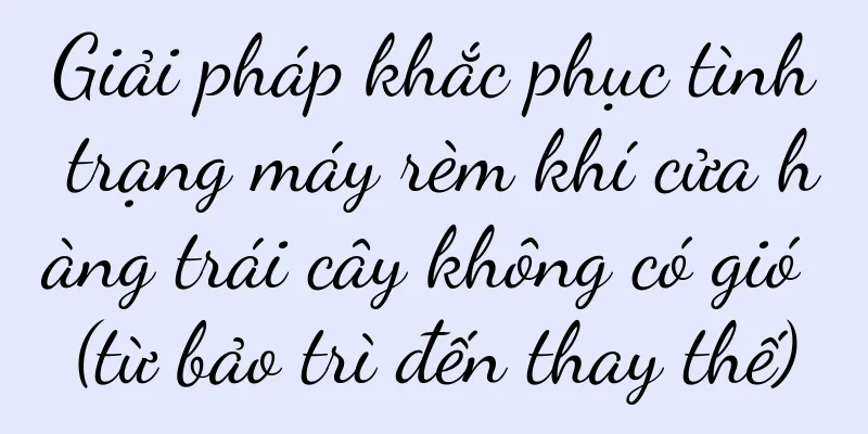 Giải pháp khắc phục tình trạng máy rèm khí cửa hàng trái cây không có gió (từ bảo trì đến thay thế)