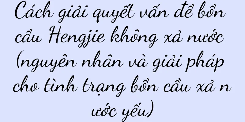 Cách giải quyết vấn đề bồn cầu Hengjie không xả nước (nguyên nhân và giải pháp cho tình trạng bồn cầu xả nước yếu)