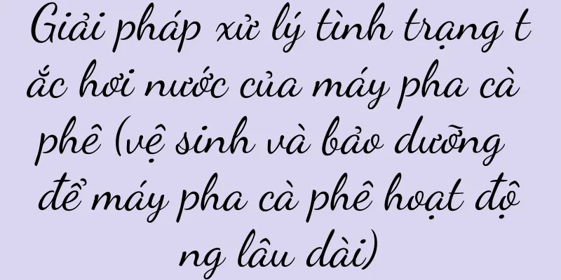 Giải pháp xử lý tình trạng tắc hơi nước của máy pha cà phê (vệ sinh và bảo dưỡng để máy pha cà phê hoạt động lâu dài)