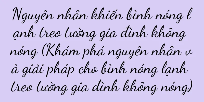 Nguyên nhân khiến bình nóng lạnh treo tường gia đình không nóng (Khám phá nguyên nhân và giải pháp cho bình nóng lạnh treo tường gia đình không nóng)