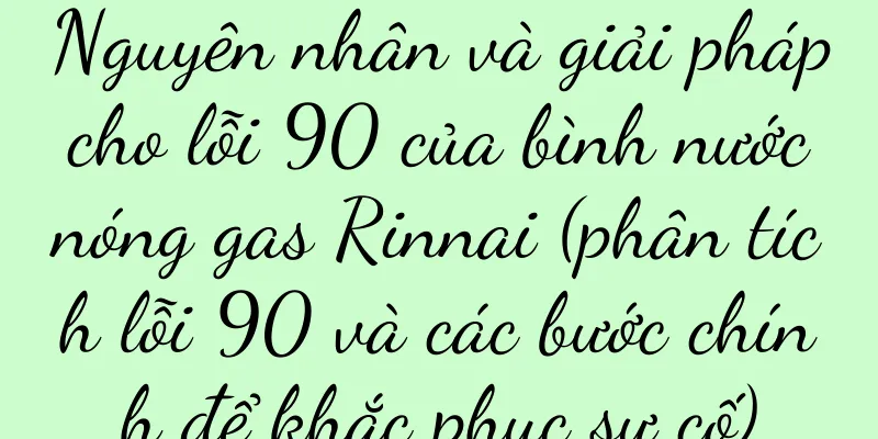 Nguyên nhân và giải pháp cho lỗi 90 của bình nước nóng gas Rinnai (phân tích lỗi 90 và các bước chính để khắc phục sự cố)