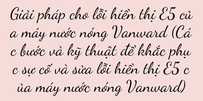 Giải pháp cho lỗi hiển thị E5 của máy nước nóng Vanward (Các bước và kỹ thuật để khắc phục sự cố và sửa lỗi hiển thị E5 của máy nước nóng Vanward)