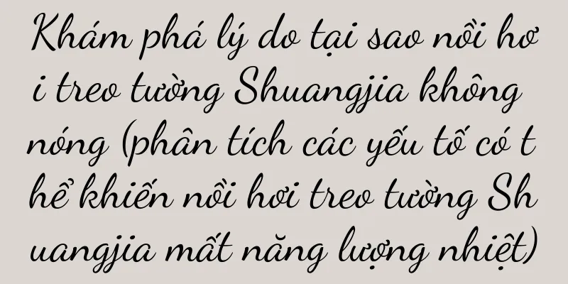 Khám phá lý do tại sao nồi hơi treo tường Shuangjia không nóng (phân tích các yếu tố có thể khiến nồi hơi treo tường Shuangjia mất năng lượng nhiệt)