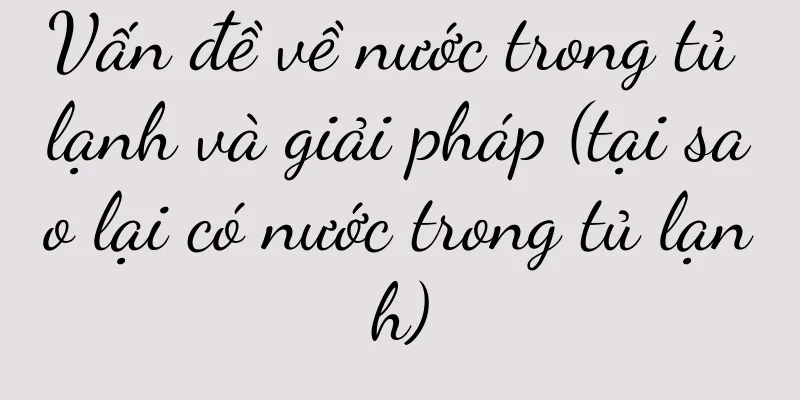 Vấn đề về nước trong tủ lạnh và giải pháp (tại sao lại có nước trong tủ lạnh)