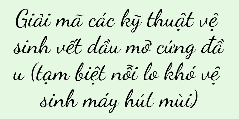 Giải mã các kỹ thuật vệ sinh vết dầu mỡ cứng đầu (tạm biệt nỗi lo khó vệ sinh máy hút mùi)