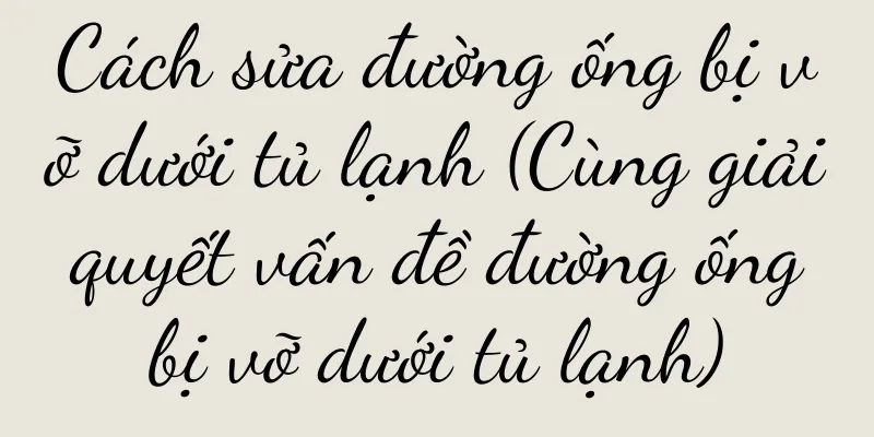 Cách sửa đường ống bị vỡ dưới tủ lạnh (Cùng giải quyết vấn đề đường ống bị vỡ dưới tủ lạnh)