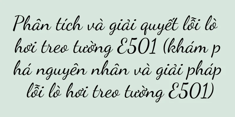 Phân tích và giải quyết lỗi lò hơi treo tường E501 (khám phá nguyên nhân và giải pháp lỗi lò hơi treo tường E501)
