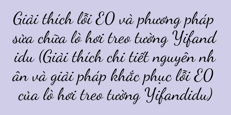 Giải thích lỗi E0 và phương pháp sửa chữa lò hơi treo tường Yifandidu (Giải thích chi tiết nguyên nhân và giải pháp khắc phục lỗi E0 của lò hơi treo tường Yifandidu)