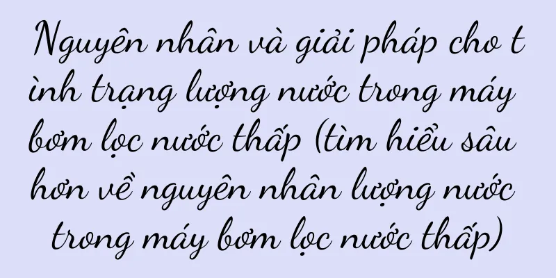 Nguyên nhân và giải pháp cho tình trạng lượng nước trong máy bơm lọc nước thấp (tìm hiểu sâu hơn về nguyên nhân lượng nước trong máy bơm lọc nước thấp)