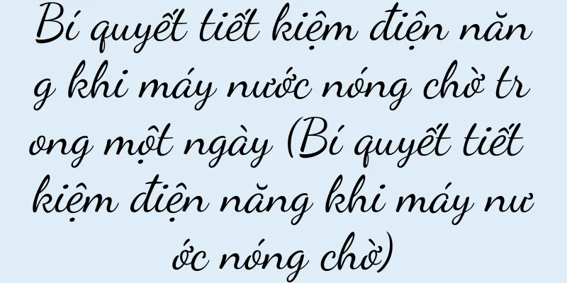 Bí quyết tiết kiệm điện năng khi máy nước nóng chờ trong một ngày (Bí quyết tiết kiệm điện năng khi máy nước nóng chờ)