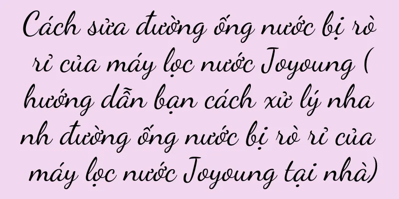 Cách sửa đường ống nước bị rò rỉ của máy lọc nước Joyoung (hướng dẫn bạn cách xử lý nhanh đường ống nước bị rò rỉ của máy lọc nước Joyoung tại nhà)