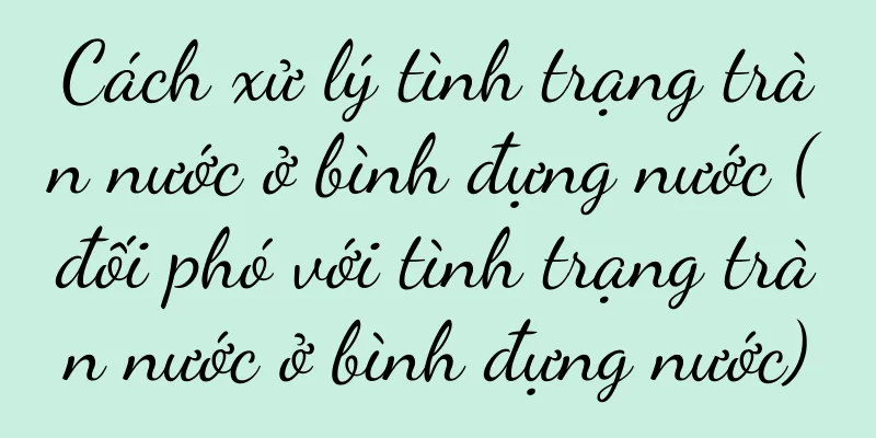 Cách xử lý tình trạng tràn nước ở bình đựng nước (đối phó với tình trạng tràn nước ở bình đựng nước)